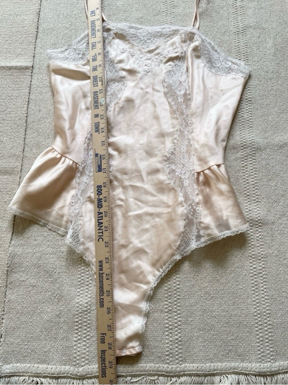 Vintage Christian Dior Pink Satin Romper Bodysuit S Lace Second Skin Ballerina - Picture 8 of 8